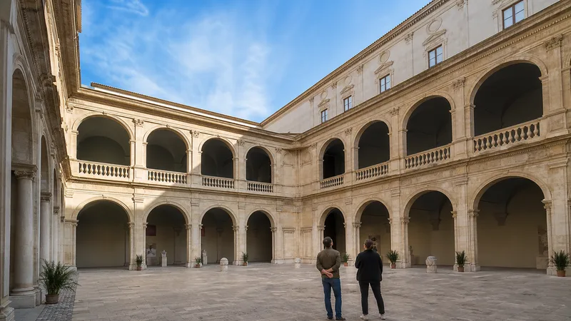 Patio renacentista de piedra del Museu de Belles Arts de València